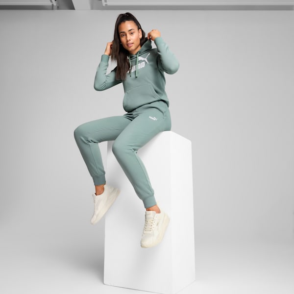 Sudadera con capucha para mujer logo Essentials No. 1, Green Moon, extralarge